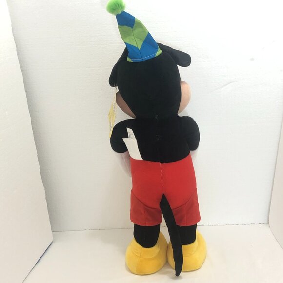 NWT Disney Mickey Mouse 22" Birthday Greeter Plush Holding Gift - Picture 2 of 10